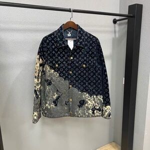 Authentic Louis Vuitton Navy and Beige Men's Jacket